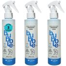 Banho a seco bubble dry spray 200ml para cães kit com 3