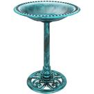 Banho de Passáro Vintage Best Choice Products - Pedestal Verde 28cm