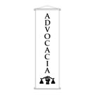 Banner Advocacia Advogado Direito Serviço Branco 100x30cm