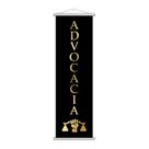Banner Advocacia Advogado Direito Serviço Preto 100x30cm