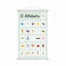 Banner Alfabeto 4 Letras Pedagógico Escolar Infantil 60x40cm