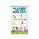 Banner As 4 Operações Matemáticas Pedagógico Escolar 80x50cm Banner As 4 Operações Matemáticas Pedagógico Escolar 80x50cm