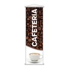 Banner Cafeteria Café Grãos Xícara Bebida Lona 100x30cm