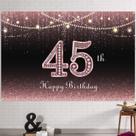 Banner de aniversário Backdrop Hamigar Happy 45th 45 Years
