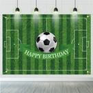 Banner de Aniversário de Futebol CSFOTO - 180x110cm em Poliéster