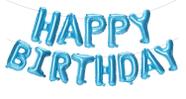 Banner de balões de aniversário PIGETALE Feliz Aniversário Azul 40cm