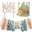 Banner de cadeira alta HODIHIWI Wild One Birthday Party Decor Banner de cadeira alta HODIHIWI Wild One Birthday Party Decor