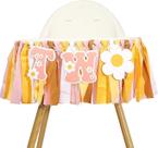 Banner de cadeira alta UOAOU Groovy Two Birthday Decoration Banner de cadeira alta UOAOU Groovy Two Birthday Decoration