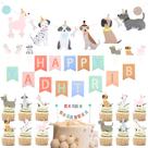 Banner de decoração de festa LLOUSSAK Dog Birthday 12 unidades Banner de decoração de festa LLOUSSAK Dog Birthday 12 unidades
