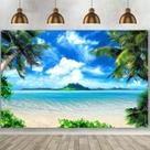 Banner de decoração MAQTT Hawaiian Tropic Palm Tree 300x240cm