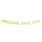 Banner de decorações de festa de aniversário incrível desde 1945, dia 80