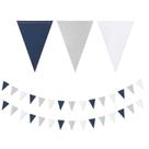 Banner de decorações de festa Lasting Surprise azul marinho branco-prata