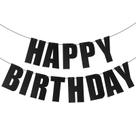 Banner de Feliz Aniversário e Suprimentos para Festa