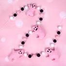 Banner de feltro de Halloween Whaline 2m Cute 3D Pink Ghost Garland