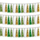 Banner de festa com borla metálica Garland Hysilla de 9,8 pés, pacote com 3