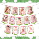 Banner de fotos Funmemoir Hole in One Golf 1st Birthday Girl Banner de fotos Funmemoir Hole in One Golf 1st Birthday Girl