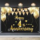 Banner de fundo HAMIGAR Feliz 4º aniversário 180x120cm