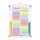 Banner de Lona Educativo Chamada Chamadinha Candy Colors Lápis e Folha de Papel 70x55cm