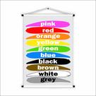 Banner de Lona Educativo Inglês Aprendendo Cores Diversas 70x55cm Banner de Lona Educativo Inglês Aprendendo Cores Diversas 70x55cm