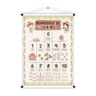 Banner de Lona Educativo Numerais Ilustrado de 0 a 10 Fazendinha Aquarela - 85x60cm