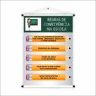 Banner de Lona Educativo Regras de Convivência na Escola - 85x60cm