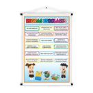 Banner de Lona Educativo Regras Escolares 70x55cm