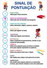 Banner de Lona Educativo Sinais de Pontuação - 85x60cm