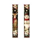 Banner De Natal Com Boneco De Neve E Rena, Decoração Festiva Para Varanda VIKAMA Banner De Natal Com Boneco De Neve E Rena, Decoração Festiva Para Varanda VIKAMA