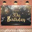 Banner de pano de fundo de aniversário HAMIGAR 30th Happy 30 Years Old