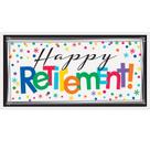 Banner de plástico Amscan Vibrant oficialmente aposentado 65x33,5 cm Banner de plástico Amscan Vibrant oficialmente aposentado 65x33,5 cm