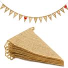 Banner de serapilheira Novelty Place, 15 unidades, bandeira triangular de 4,3 m, faça você mesmo