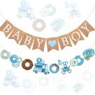Banner de serapilheira Trandraft, decorações de chá para bebês, 2 peças