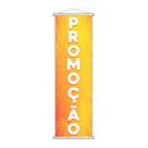 Banner Desconto Poster Lona Amarelo 100x30cm