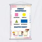 Banner Didático Escolar Formas Geométricas 120x65cm