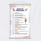 Banner Didático Escolar Sinais de Pontuação 80x50cm