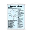 Banner Educativo em Lona Bíblico Catequese Rezando o Terço 70x55cm Banner Educativo em Lona Bíblico Catequese Rezando o Terço 70x55cm