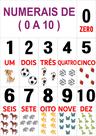 Banner Educativo em Lona Numerais de 0 a 10 Ilustrado 70x55cm