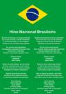 Banner Educativo Hino Nacional Brasileiro Bandeira Fundo Verde 85x60cm