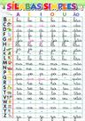 Banner Educativo Sílabas Simples Letra Cursiva 85x60cm