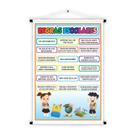 Banner Educativos em Tecido Oxford Regras Escolares 85x60cm