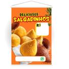 Banner em lona para venda de salgados. Uso interno e externo Banner em lona para venda de salgados. Uso interno e externo