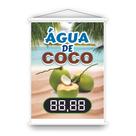 Banner em lona para vender e divulgar Água de coco preço editável. Uso interno e externo Banner em lona para vender e divulgar Água de coco preço editável. Uso interno e externo