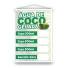 Banner em lona para vender e divulgar Água de coco preço editável. Uso interno e externo