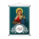 Banner em Lona Religioso Santa Luzia Rogai Por Nós Arabesco Formas