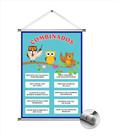 Banner Escolar Didático Combinados a Turma - tam. 60x80cm
