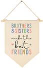 Banner FYSIA Brothers and Sisters em tela 39x28 cm bege