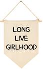 Banner FYSIA Long Live Girlhood, decoração de parede em tela, 39x28cm