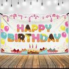Banner KatChon XtraLarge Donut Feliz Aniversário 183x112cm