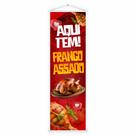 Banner Lona Aqui Tem Frango Assado Açougue Mercearia Fachada Propaganda Divulgação Venda Comércio 100x30 Impressão Alta Qualidade Resolução Premium