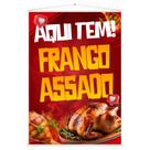 Banner Lona Aqui Tem Frango Assado Açougue Mercearia Mercado Propaganda Comércio Divulgação Fachada 100x70 Impressão Alta Qualidade Resolução Premium